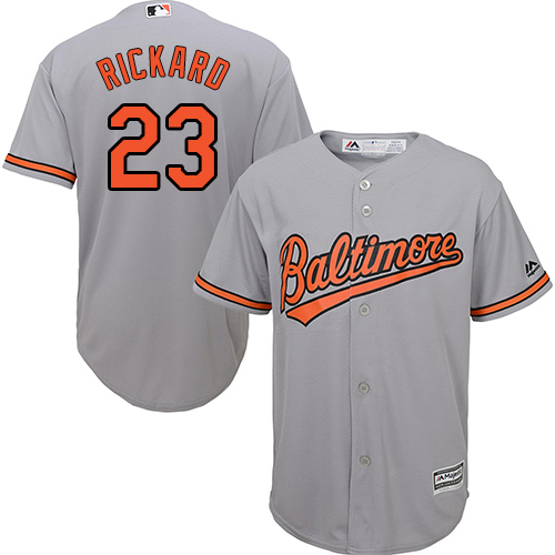 Orioles #23 Joey Rickard Grey Cool Base Stitched Youth MLB Jersey - Click Image to Close